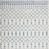 6' X 9' Ivory Geometric Berber Area Rug
