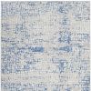 4' X 6' Blue Gray Abstract Dhurrie Area Rug