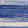 6' X 9' Blue And White Striped Dhurrie Area Rug
