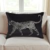 Black Leopard Lumbar Pillow