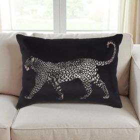 Black Leopard Lumbar Pillow