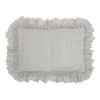 16" X 24" Gray Pillow With Ruffled Edges