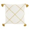 Boho Mustard Cotton Accent Throw Pillow
