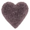 Heart Shaped Lavendar Shag Accent Pillow