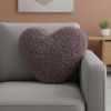 Heart Shaped Lavendar Shag Accent Pillow