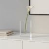 8" Clear Crystal Clear Square Table Vase