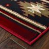 8ï¿½ï¿½ï¿½ Round Red And Beige Ikat Pattern Area Rug