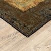 8ï¿½ï¿½ï¿½ Round Brown And Black Abstract Geometric Area Rug
