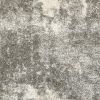 7' X 10' Gray And Ivory Distressed Abstract Area Rug