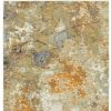 2' X 3' Gold and Ivory Power Loom Area Rug
