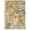 2' X 3' Gold and Ivory Power Loom Area Rug