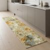 8' Runner Gold and Ivory Power Loom Runner Rug