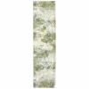 8' Runner Blue Green Power Loom Runner Rug