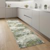 8' Runner Blue Green Power Loom Runner Rug