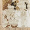 3' X 5' Beige and Black Power Loom Area Rug