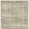 5' X 8' Ivory And Gray Floral Trellis Indoor Area Rug
