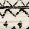 7' X 9' Ivory And Black Eclectic Patterns Indoor Area Rug
