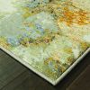 12' Runner Gold and Ivory Power Loom Runner Rug