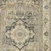 7' X 10' Beige And Gray Traditional Medallion Indoor Area Rug