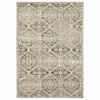 8' X 11' Ivory And Gray Floral Trellis Indoor Area Rug