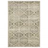 8' X 11' Ivory And Gray Floral Trellis Indoor Area Rug