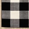 10' X 13' Monochromatic Gingham Pattern Indoor Area Rug