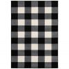 10' X 13' Monochromatic Gingham Pattern Indoor Area Rug