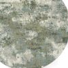 8' Blue Green Round Power Loom Area Rug