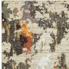 9' X 12' Beige and Black Power Loom Area Rug