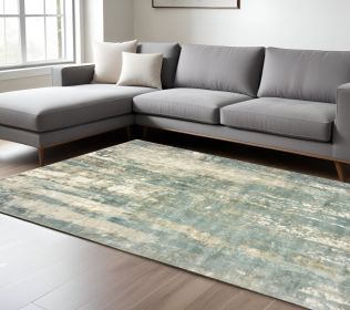 8ï¿½ï¿½ï¿½ X 10ï¿½ï¿½ï¿½ Blue And Gray Abstract Splash Indoor Area Rug