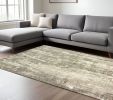 8ï¿½ï¿½ï¿½ X 10ï¿½ï¿½ï¿½ Gray And Ivory Abstract Splash Indoor Area Rug