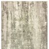 9' X 12' Gray And Ivory Abstract Splash Indoor Area Rug