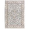 9' X 12' Blue Ivory Machine Woven Floral Oriental Indoor Area Rug