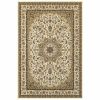 3' X 6' Ivory Beige Machine Woven Oriental Indoor Area Rug