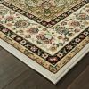 3' X 6' Ivory Beige Machine Woven Oriental Indoor Area Rug