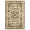 6' X 9' Ivory Beige Machine Woven Oriental Indoor Area Rug