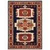 9' X 12' Blue Red Machine Woven Medallions Indoor Area Rug