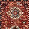 6' X 9' Red Blue Machine Woven Oriental Indoor Area Rug