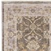 8' Beige Grey Machine Woven Oriental Indoor Runner Rug