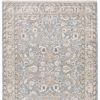 3' X 5' Blue Ivory Machine Woven Floral Oriental Indoor Area Rug