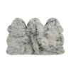 3' X 5' Gray Ombre Natural Sheepskin Area Rug