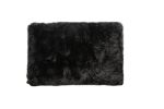 2' X 5' Black Natural Rectangular Sheepskin Area Rug