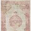 10' X 13' Ivory And Pink Medallion Area Rug