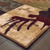 10' X 13' Rustic Brown Animal Lodge Area Rug