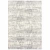 2' X 3' Gray and Ivory Shag Power Loom Area Rug