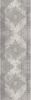 2' X 6' Gray Distressed Medallion Area Rug