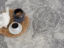 2' X 8' Gray Distressed Medallion Runner Rug
