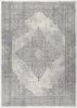 4' X 6' Gray Distressed Medallion Area Rug