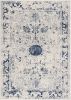 2' X 3' Navy Blue Distressed Floral Scatter Rug