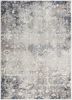 2' X 3' Navy And Beige Distressed Vines Scatter Rug
